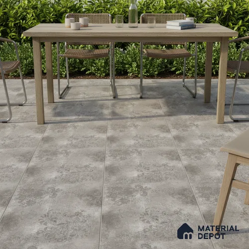 Stone Floor Tile   TL 10501  16 inch x 16 inch Vitrified Matte Finish -12 mm | Suitable for Parking, Balcony & Terrace | Pattern Alignment May Vary | 2-3 mm Spacer is Mandatory