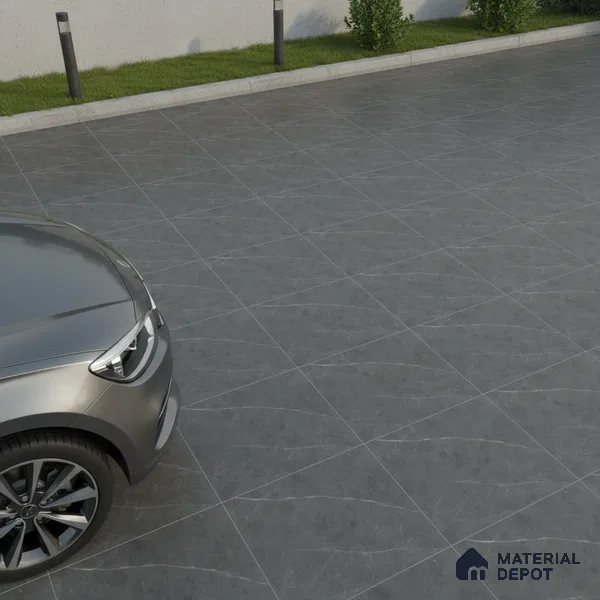 Stone Floor Tile TL 10502 16 inch x 16 inch Vitrified Matte Finish -12 mm | Suitable for Parking, Balcony & Terrace | Pattern Alignment May Vary | 2-3 mm Spacer is Mandatory