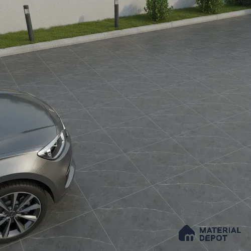 Stone Floor Tile TL 10502 16 inch x 16 inch Vitrified Matte Finish -12 mm | Suitable for Parking, Balcony & Terrace | Pattern Alignment May Vary | 2-3 mm Spacer is Mandatory