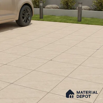 Marble Floor Tile TL 10503  16 inch x 16 inch Vitrified Matte Finish -12 mm | Suitable for Parking, Balcony & Terrace | Pattern Alignment May Vary | 2-3 mm Spacer is Mandatory