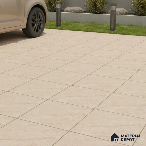 Marble Floor Tile TL 10503 16 inch x 16 inch Vitrified Matte Finish -12 mm | Suitable for Parking, Balcony & Terrace | Pattern Alignment May Vary | 2-3 mm Spacer is Mandatory