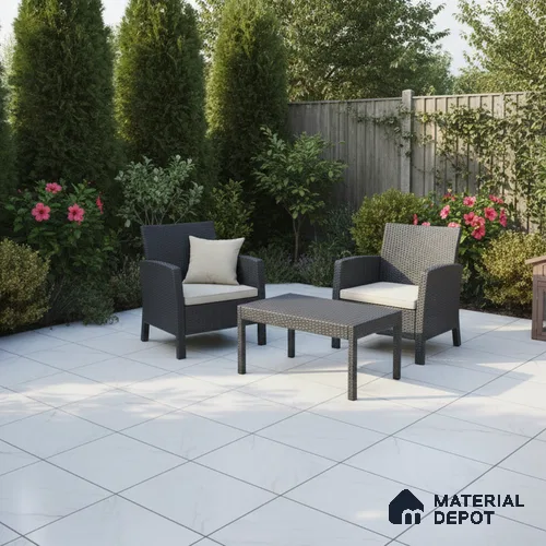 Marble Floor Tile TL 10504 16 inch x 16 inch Vitrified Matte Finish -12 mm | Suitable for Parking, Balcony & Terrace | Pattern Alignment May Vary | 2-3 mm Spacer is Mandatory