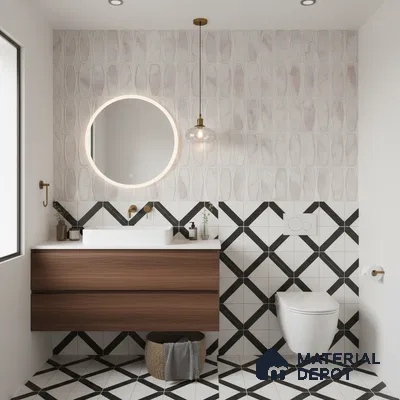 Faux Subway Look Wall Tile TL 10532 C Ulrich Onyx HL 2 2 ft x 1 ft Glossy Finish Ceramic Tile - 9 mm | Suitable for Kitchen, Bathroom & Dining Area | Please Expect a Slight Variation of Pattern