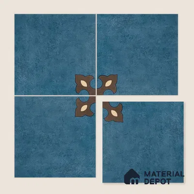 Moroccan Wall & Floor Athangudi Tile TL 10552 B Palace Ocean 1 ft x 1 ft Matte Finish Ceramic Tile - 9 mm | Suitable for Bathroom, Kitchen, Balcony | Please Expect a Slight Variation of Pattern