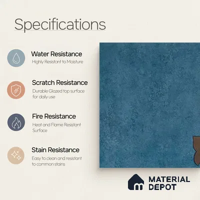 Moroccan Wall & Floor Athangudi Tile TL 10552 B Palace Ocean 1 ft x 1 ft Matte Finish Ceramic Tile - 9 mm | Suitable for Bathroom, Kitchen, Balcony | Please Expect a Slight Variation of Pattern