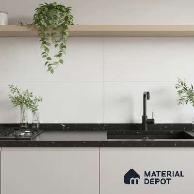 Marble Look Wall Tile TL 10556 Super White | 2 ft x 1 ft Matte Finish | Ceramic Tile - 9 mm | Suitable For living Room, Bedroom, Bathroom