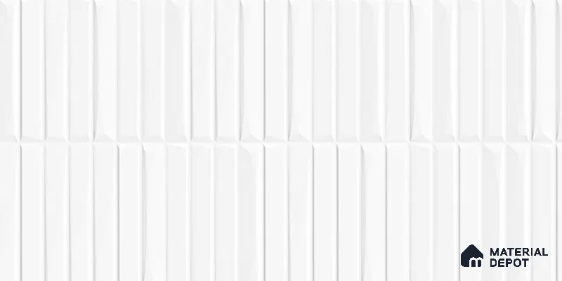 Subway Look Wall Tile TL 10559 Coventry Shinny White 2 ft x 1 ft Glossy Finish Ceramic Tile - 9 mm | Suitable for Kitchen, Bathroom & Dining Area | Please Expect a Slight Variation of Pattern