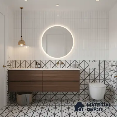 Subway Look Wall Tile TL 10559 Coventry Shinny White 2 ft x 1 ft Glossy Finish Ceramic Tile - 9 mm | Suitable for Kitchen, Bathroom & Dining Area | Please Expect a Slight Variation of Pattern