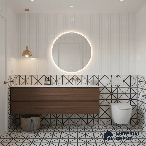 Subway Look Wall Tile TL 10559 Coventry Shinny White 2 ft x 1 ft Glossy Finish Ceramic Tile - 9 mm | Suitable for Kitchen, Bathroom & Dining Area | Please Expect a Slight Variation of Pattern