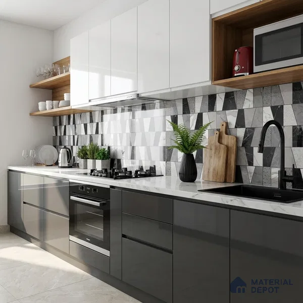 Highlighter Look Wall Tile TL 10567 | Glossy Finish 4 ft x 2 ft Vitrified Tile - 9 mm | Suitable For Bathroom, Accent/Feature Wall, Dining Area