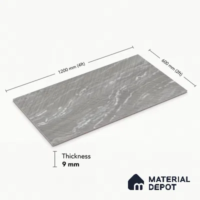Punch Wall & Floor Tile TL 10569 B 4 ft x 2 ft Grey Vitrified Matte Finish Tile - 9 mm | Ideal for Living Room,Bedroom,Bathroom,Kitchen