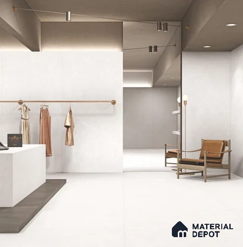 Large Format Endless Floor & Wall Tile TL 10580 Norwich Beige 8 ft x 4 ft Colour Body Vitrified Glossy Finish - 9 mm | Suitable for Living Room, Bedroom, Bathroom | Adhesive and Spacers Must be Used During Installation
