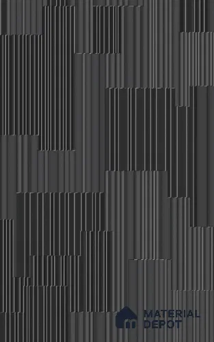 Punch Wall Tile TL 10610 1628 Strapes Punch Charcoal Black 4 ft x 2 ft Full Body Vitrified Matte Finish - 9 mm | Suitable for Living Room, Bathroom & Kitchen
