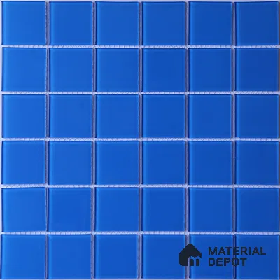 Mosaic Floor & Wall Tile TL 10624 | 300 X 300 mm (Chip Size 48x48 mm) Glossy Finish Glass Tile - 4 mm | Suitable For Outdoor, Swimming Pool Area
