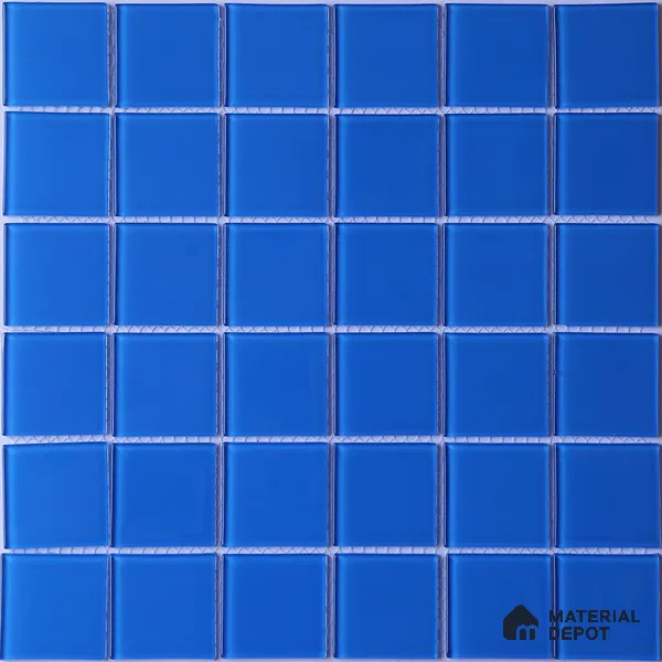 Mosaic Floor & Wall Tile TL 10624 | 300 X 300 mm (Chip Size 48x48 mm) Glossy Finish Glass Tile - 4 mm | Suitable For Outdoor, Swimming Pool Area