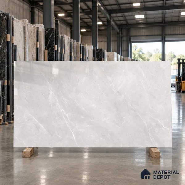 Marble Endless Floor & Wall Tile TL 10675 SHG Magnum Gray 6 ft x 4 ft Glossy Finish Vitrified Tile - 9 mm | Random 3 | Suitable For living Room, Bedroom, Bathroom | Adhesive and Spacers Must be Used During Installation