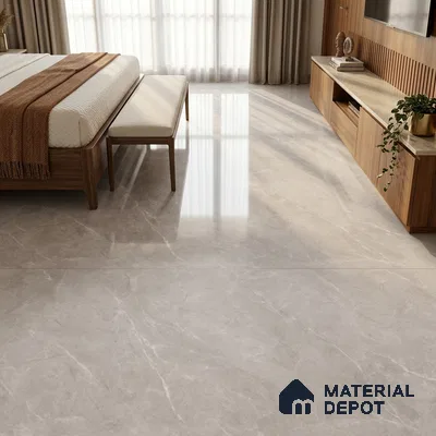 Marble Endless Floor & Wall Tile TL 10675 SHG Magnum Gray 6 ft x 4 ft Glossy Finish Vitrified Tile - 9 mm | Random 3 | Suitable For living Room, Bedroom, Bathroom | Adhesive and Spacers Must be Used During Installation