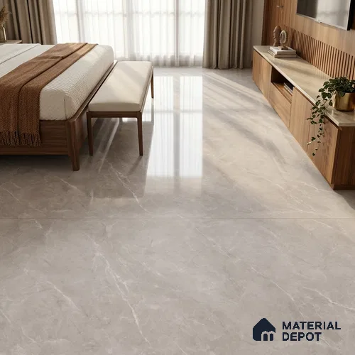 Marble Endless Floor & Wall Tile TL 10675 SHG Magnum Gray 6 ft x 4 ft Glossy Finish Vitrified Tile - 9 mm | Random 3 | Suitable For living Room, Bedroom, Bathroom | Adhesive and Spacers Must be Used During Installation