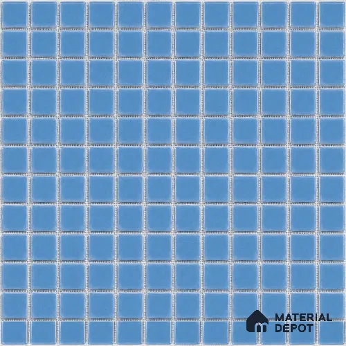 Mosaic Floor & Wall Tile TL 10676 B | 317.6 x 317.6 mm (Chip Size 25x25 mm) Glossy Finish Glass Tile - 5 mm | Suitable For Outdoor, Swimming Pool Area