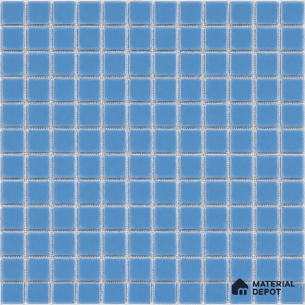 Mosaic Floor & Wall Tile TL 10676 B | 317.6 x 317.6 mm (Chip Size 25x25 mm) Glossy Finish Glass Tile - 5 mm | Suitable For Outdoor, Swimming Pool Area
