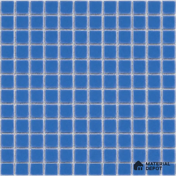 Swimming Pool Mosaic Tile TL 10676 C | 317.6 x 317.6 mm (Chip Size 25x25 mm) Glossy Finish Glass Tile - 5 mm | Suitable For Bathroom, Pool, Kitchen