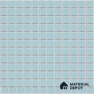 Swimming Pool Mosaic Tile TL 10676 G | 317.6 x 317.6 mm (Chip Size 25x25 mm) Glossy Finish Glass Tile - 5 mm | Suitable For Bathroom, Pool, Kitchen