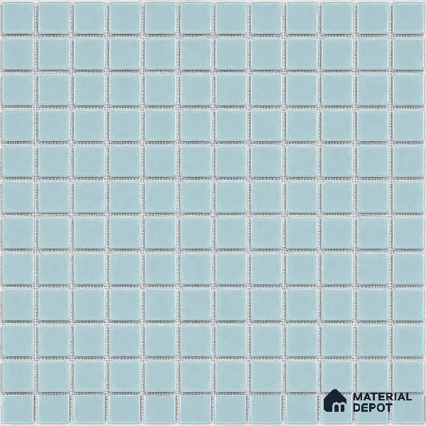 Swimming Pool Mosaic Tile TL 10676 G | 317.6 x 317.6 mm (Chip Size 25x25 mm) Glossy Finish Glass Tile - 5 mm | Suitable For Bathroom, Pool, Kitchen