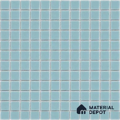 Swimming Pool Mosaic Tile TL 10676 H | 317.6 x 317.6 mm (Chip Size 25x25 mm) Glossy Finish Glass Tile - 5 mm | Suitable For Bathroom, Pool, Kitchen