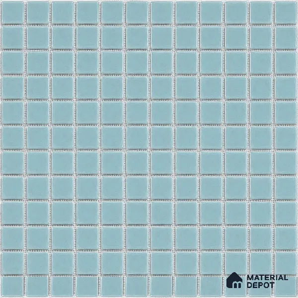 Swimming Pool Mosaic Tile TL 10676 H | 317.6 x 317.6 mm (Chip Size 25x25 mm) Glossy Finish Glass Tile - 5 mm | Suitable For Bathroom, Pool, Kitchen