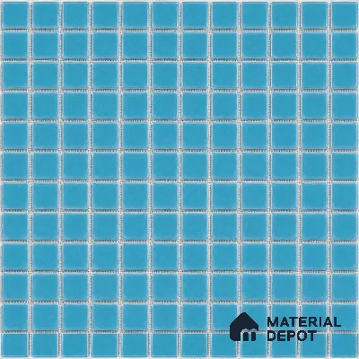 Swimming Pool Mosaic Tile TL 10676 J | 317.6 x 317.6 mm (Chip Size 25x25 mm) Glossy Finish Glass Tile - 5 mm | Suitable For Bathroom, Pool, Kitchen