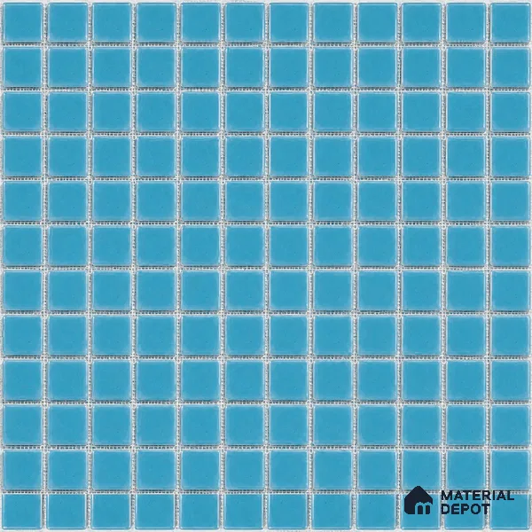 Swimming Pool Mosaic Tile TL 10676 J | 317.6 x 317.6 mm (Chip Size 25x25 mm) Glossy Finish Glass Tile - 5 mm | Suitable For Bathroom, Pool, Kitchen