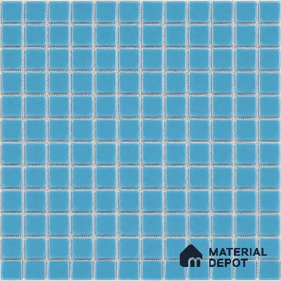 Swimming Pool Mosaic Tile TL 10676 K | 317.6 x 317.6 mm (Chip Size 25x25 mm) Glossy Finish Glass Tile - 5 mm | Suitable For Bathroom, Pool, Kitchen