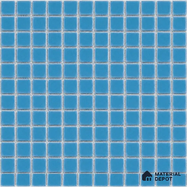 Swimming Pool Mosaic Tile TL 10676 L | 317.6 x 317.6 mm (Chip Size 25x25 mm) Glossy Finish Glass Tile - 5 mm | Suitable For Bathroom, Pool, Kitchen