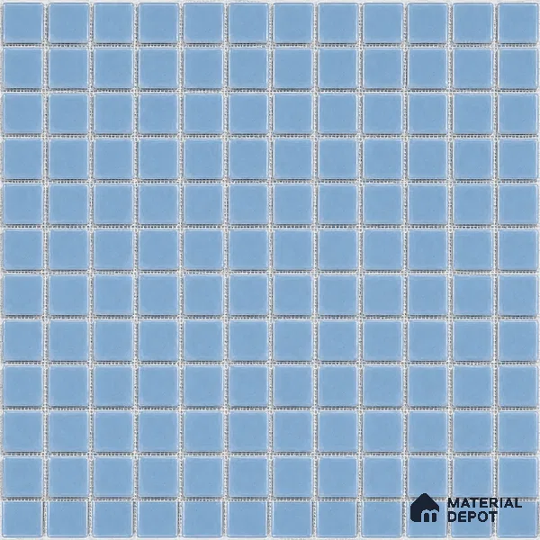 Swimming Pool Mosaic Tile TL 10676 | 317.6 x 317.6 mm (Chip Size 25x25 mm) Glossy Finish Glass Tile - 5 mm | Suitable For Bathroom, Pool, Kitchen