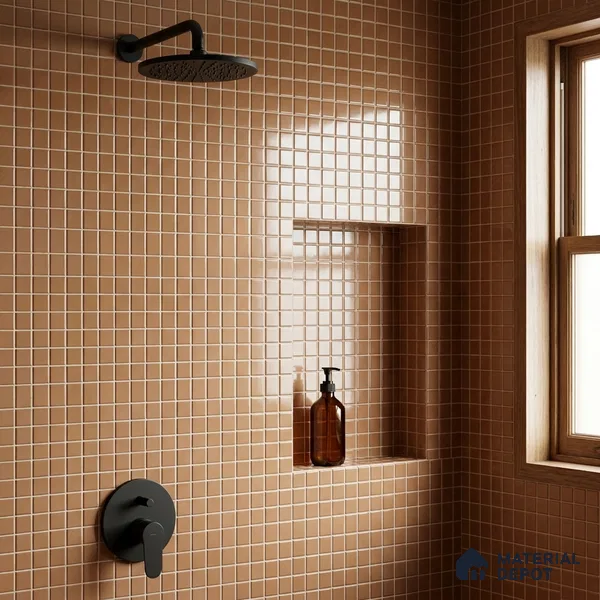 Swimming Pool Mosaic Tile TL 10678 D | 317.6 x 317.6 mm (Chip Size 25x25 mm) Glossy Finish Glass Tile - 5 mm | Suitable For Bathroom, Pool, Kitchen