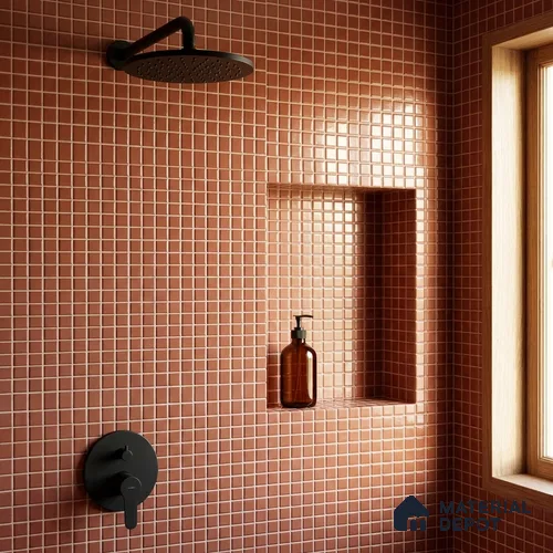 Swimming Pool Mosaic Tile TL 10678 F | 317.6 x 317.6 mm (Chip Size 25x25 mm) Glossy Finish Glass Tile - 5 mm | Suitable For Bathroom, Pool, Kitchen