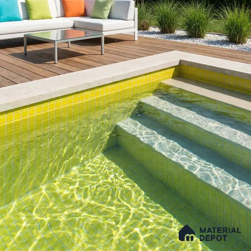 Swimming Pool Mosaic Tile TL 10679 C | 317.6 x 317.6 mm (Chip Size 25x25 mm) Glossy Finish Glass Tile - 5 mm | Suitable For Bathroom, Pool, Kitchen