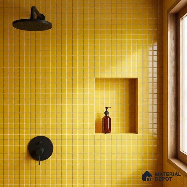 Swimming Pool Mosaic Tile TL 10679 D | 317.6 x 317.6 mm (Chip Size 25x25 mm) Glossy Finish Glass Tile - 5 mm | Suitable For Bathroom, Pool, Kitchen