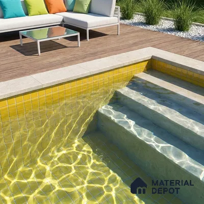 Swimming Pool Mosaic Tile TL 10679 D | 317.6 x 317.6 mm (Chip Size 25x25 mm) Glossy Finish Glass Tile - 5 mm | Suitable For Bathroom, Pool, Kitchen