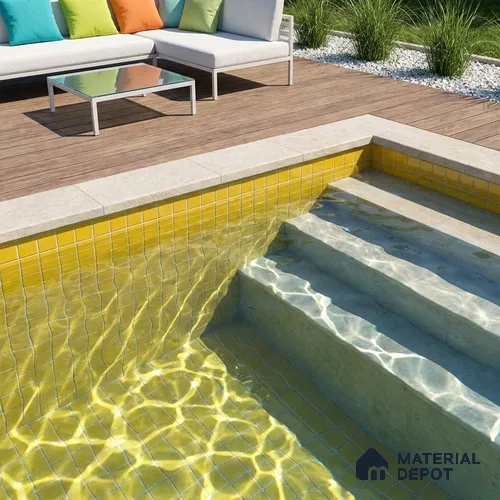 Swimming Pool Mosaic Tile TL 10679 D | 317.6 x 317.6 mm (Chip Size 25x25 mm) Glossy Finish Glass Tile - 5 mm | Suitable For Bathroom, Pool, Kitchen
