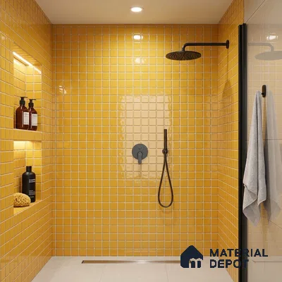 Swimming Pool Mosaic Tile TL 10679 E | 317.6 x 317.6 mm (Chip Size 25x25 mm) Glossy Finish Glass Tile - 5 mm | Suitable For Bathroom, Pool, Kitchen
