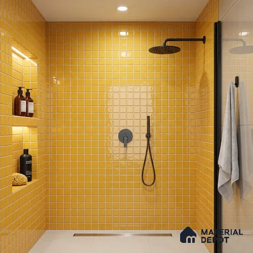 Swimming Pool Mosaic Tile TL 10679 E | 317.6 x 317.6 mm (Chip Size 25x25 mm) Glossy Finish Glass Tile - 5 mm | Suitable For Bathroom, Pool, Kitchen