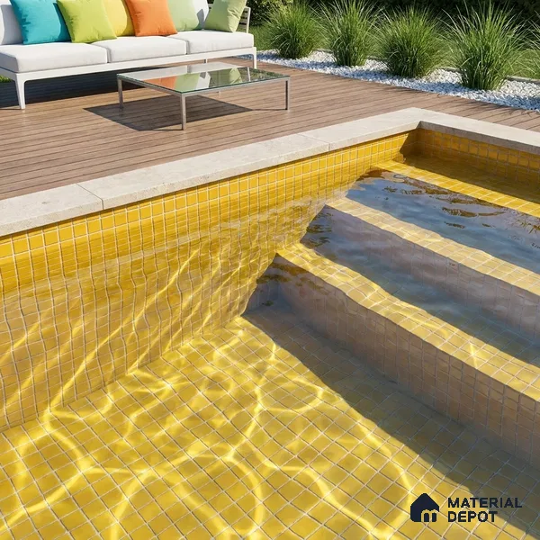 Swimming Pool Mosaic Tile TL 10679 E | 317.6 x 317.6 mm (Chip Size 25x25 mm) Glossy Finish Glass Tile - 5 mm | Suitable For Bathroom, Pool, Kitchen
