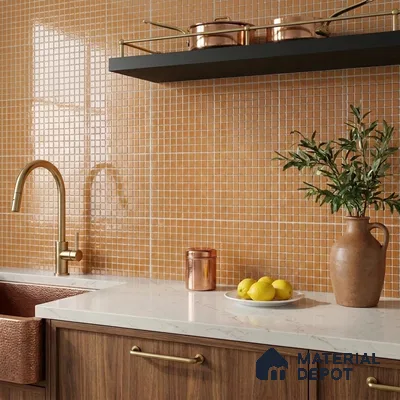 Swimming Pool Mosaic Tile TL 10679 F | 317.6 x 317.6 mm (Chip Size 25x25 mm) Glossy Finish Glass Tile - 5 mm | Suitable For Bathroom, Pool, Kitchen