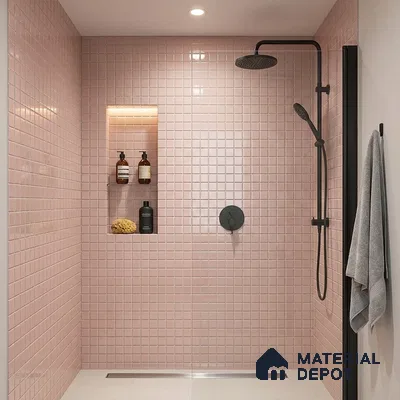 Swimming Pool Mosaic Tile TL 10680 B | 317.6 x 317.6 mm (Chip Size 25x25 mm) Glossy Finish Glass Tile - 5 mm | Suitable For Bathroom, Pool, Kitchen