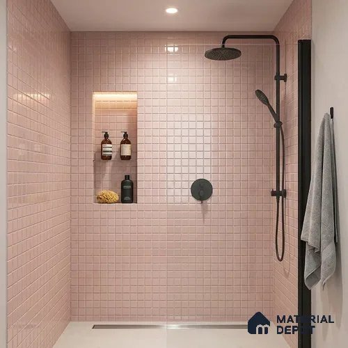 Swimming Pool Mosaic Tile TL 10680 B | 317.6 x 317.6 mm (Chip Size 25x25 mm) Glossy Finish Glass Tile - 5 mm | Suitable For Bathroom, Pool, Kitchen