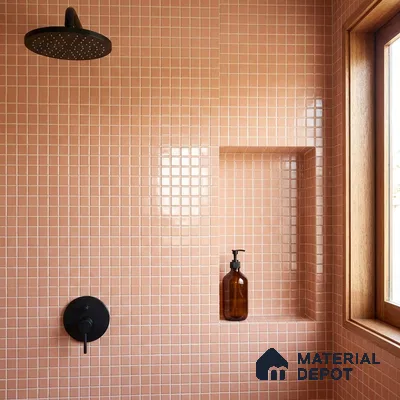 Swimming Pool Mosaic Tile TL 10680 D | 317.6 x 317.6 mm (Chip Size 25x25 mm) Glossy Finish Glass Tile - 5 mm | Suitable For Bathroom, Pool, Kitchen