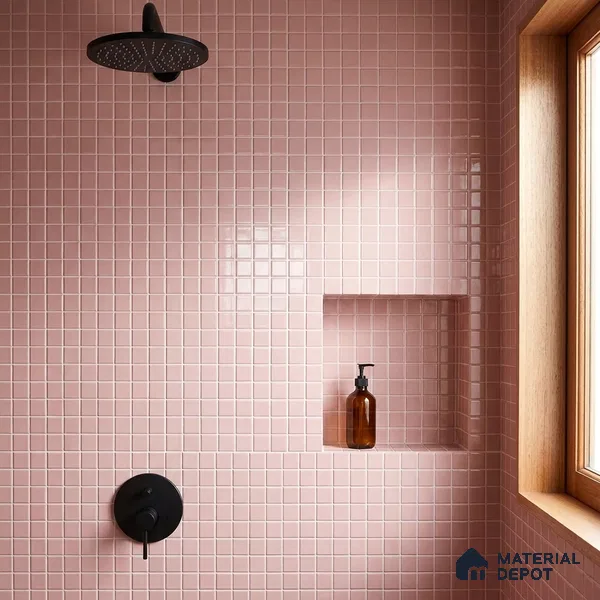Swimming Pool Mosaic Tile TL 10680 E | 317.6 x 317.6 mm (Chip Size 25x25 mm) Glossy Finish Glass Tile - 5 mm | Suitable For Bathroom, Pool, Kitchen