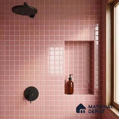 Swimming Pool Mosaic Tile TL 10680 F | 317.6 x 317.6 mm (Chip Size 25x25 mm) Glossy Finish Glass Tile - 5 mm | Suitable For Bathroom, Pool, Kitchen