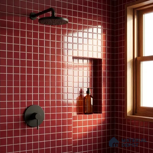 Swimming Pool Mosaic Tile TL 10681 B | 317.6 x 317.6 mm (Chip Size 25x25 mm) Glossy Finish Glass Tile - 5 mm | Suitable For Bathroom, Pool, Kitchen